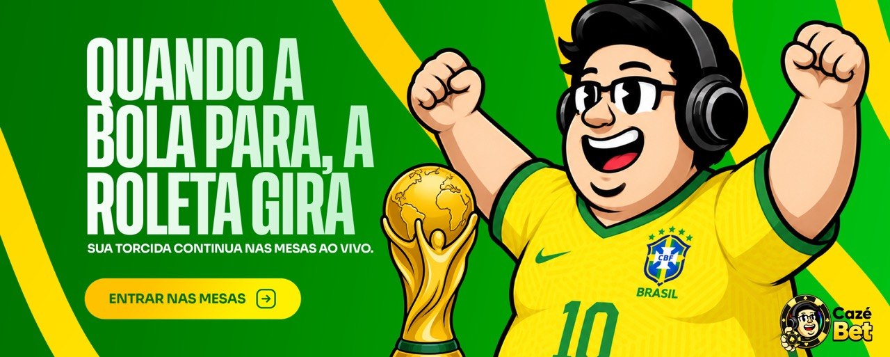 Quando a bola para, a roleta gira. Sua torcida continua nas mesas ao vivo.